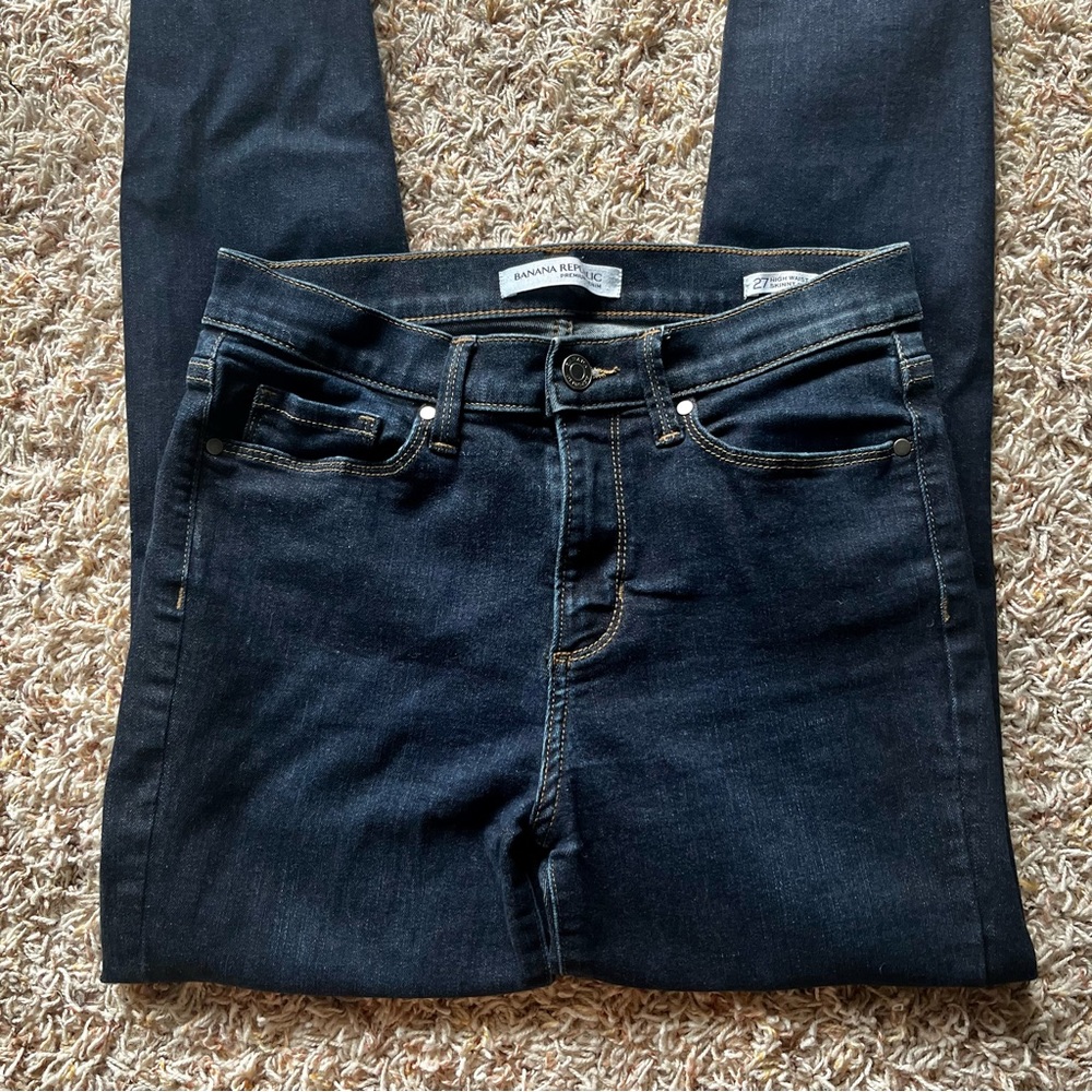 Banana Republic High Waist Skinny Ankle Jeans - size 27